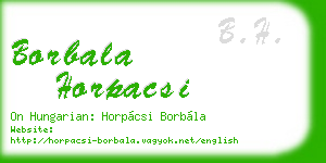 borbala horpacsi business card