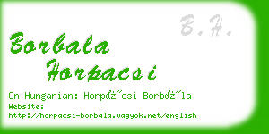 borbala horpacsi business card